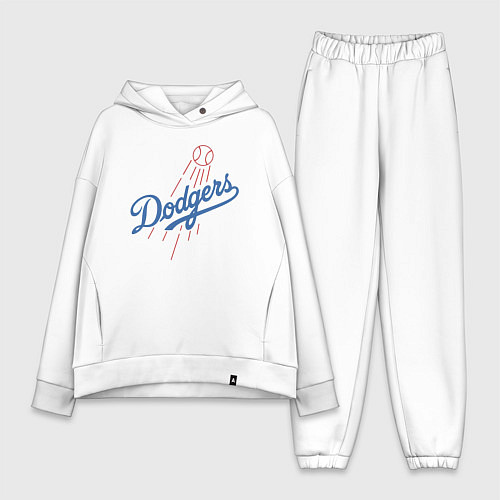 Женский костюм оверсайз Los Angeles Dodgers baseball / Белый – фото 1