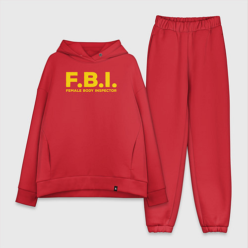 Женский костюм оверсайз FBI Женского тела инспектор / Красный – фото 1