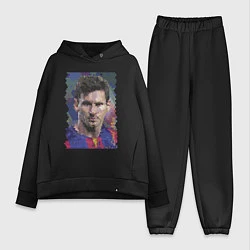Женский костюм оверсайз Lionel Messi - striker, Barcelona, цвет: черный