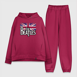 Женский костюм оверсайз The Beatles Great Britain Битлз, цвет: маджента