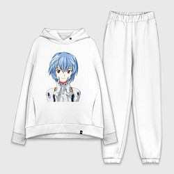 Женский костюм оверсайз Neon Genesis Evangelion Рей, цвет: белый