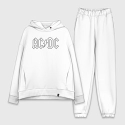 Женский костюм оверсайз ACDC Logo Молния, цвет: белый