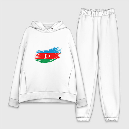 Женский костюм оверсайз Флаг - Азербайджан / Белый – фото 1
