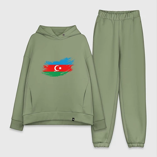 Женский костюм оверсайз Флаг - Азербайджан / Авокадо – фото 1