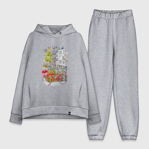 Женский костюм оверсайз Велосипедная Венеция / Меланж – фото 1