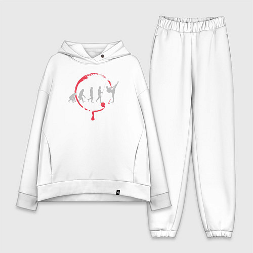 Женский костюм оверсайз Эволюция в бойца / Белый – фото 1