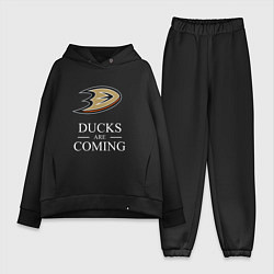 Женский костюм оверсайз Ducks Are Coming, Анахайм Дакс, Anaheim Ducks, цвет: черный