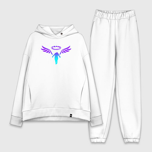 Женский костюм оверсайз WALHALLA TEAM NEON LOGO ТОКИЙСКИЕ МСТИТЕЛИ / Белый – фото 1