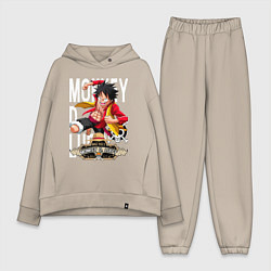 Женский костюм оверсайз One Piece Monkey Большой Куш Манки, цвет: миндальный