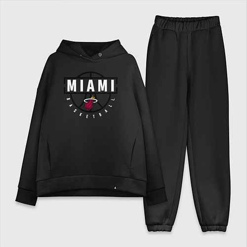 Женский костюм оверсайз MIAMI HEAT NBA МАЯМИ ХИТ НБА / Черный – фото 1