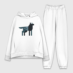 Женский костюм оверсайз Wolf Minimalism, цвет: белый