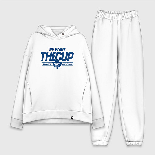 Женский костюм оверсайз Toronto Maple Leafs We want the cup Торонто Мейпл / Белый – фото 1