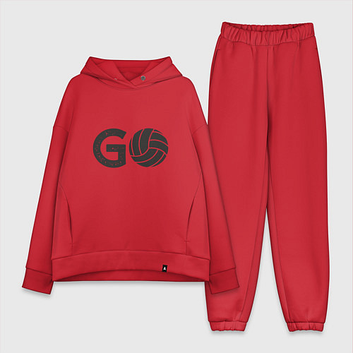 Женский костюм оверсайз Go Volleyball / Красный – фото 1