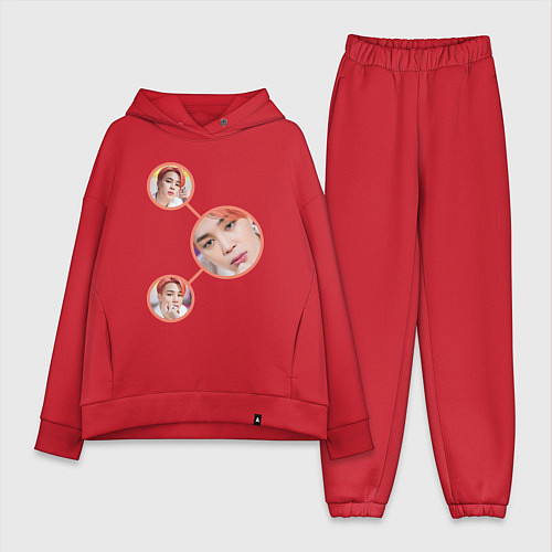 Женский костюм оверсайз Jimin Boy With Luv / Красный – фото 1