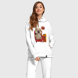 Женский костюм оверсайз Говорящий Бен, цвет: белый — фото 2