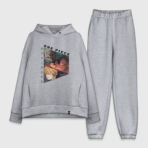 Женский костюм оверсайз Ван-Пис, Луффи, Зоро Ророноа, Санджи Винсмок / Меланж – фото 1