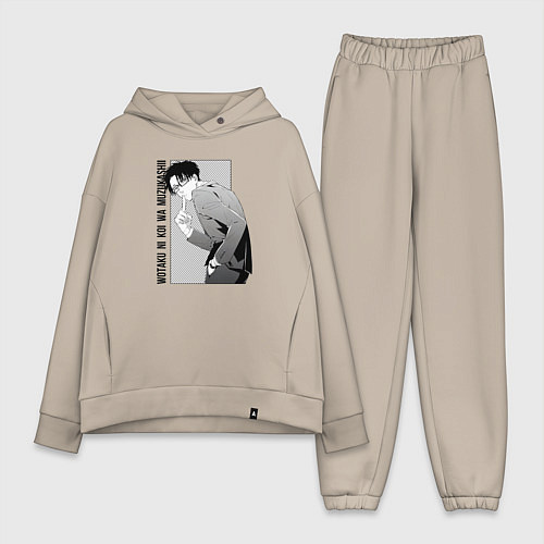 Женский костюм оверсайз Хиротака Нифудзи / Миндальный – фото 1