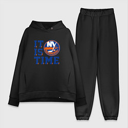 Женский костюм оверсайз It Is New York Islanders Time Нью Йорк Айлендерс, цвет: черный