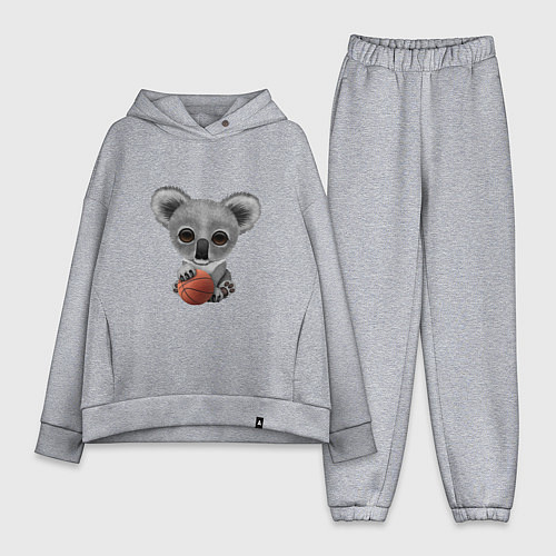 Женский костюм оверсайз Баскетбол - Коала / Меланж – фото 1