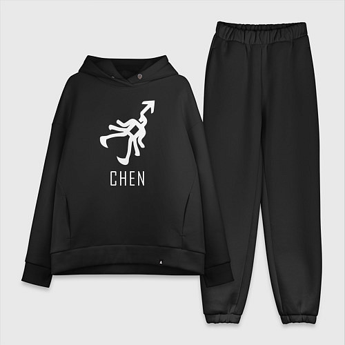 Женский костюм оверсайз Exo CHEN / Черный – фото 1