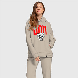 Женский костюм оверсайз JDM Kitten-Zombie Japan, цвет: миндальный — фото 2