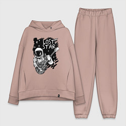 Женский костюм оверсайз Lost stars Space music, цвет: пыльно-розовый