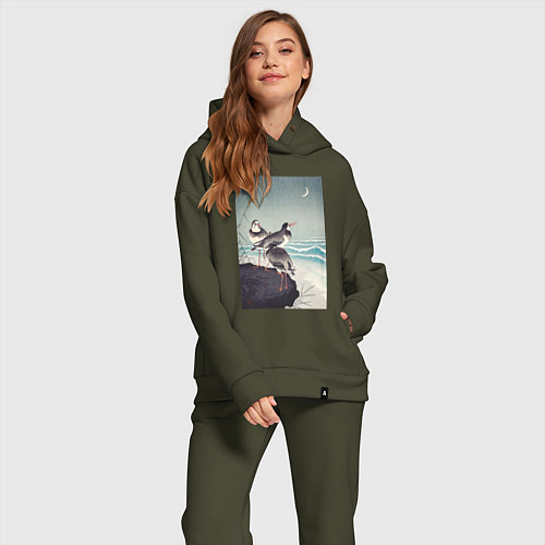 Женский костюм оверсайз Snipes at the Shore / Хаки – фото 2