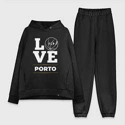 Женский костюм оверсайз Porto Love Classic, цвет: черный