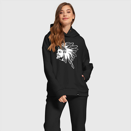 Женский костюм оверсайз Ленин вождь СССР / Черный – фото 2