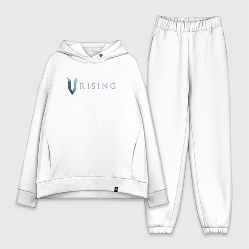 Женский костюм оверсайз V Rising logo / Белый – фото 1