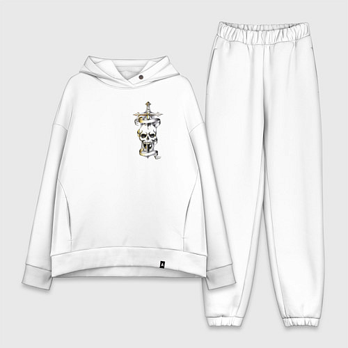 Женский костюм оверсайз Изгнание грешника / Белый – фото 1