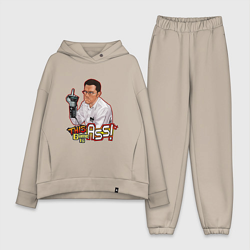 Женский костюм оверсайз AVGN - Angry Video Game Nerd / Миндальный – фото 1