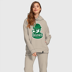 Женский костюм оверсайз Celtics Team, цвет: миндальный — фото 2