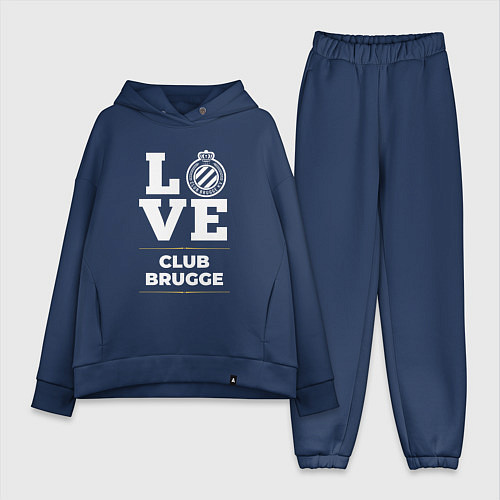 Женский костюм оверсайз Club Brugge Love Classic / Тёмно-синий – фото 1