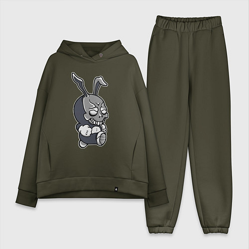 Женский костюм оверсайз Cool hare Hype Крутой заяц Шумиха / Хаки – фото 1