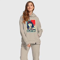Женский костюм оверсайз Stranger Things Eleven, цвет: миндальный — фото 2