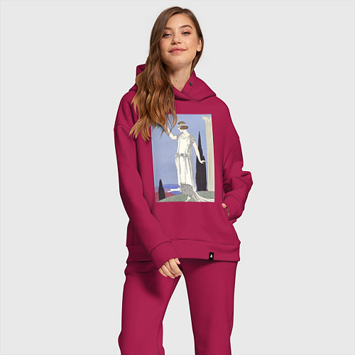 Женский костюм оверсайз Robe du Soir, de Worth Муза / Маджента – фото 2