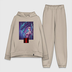 Женский костюм оверсайз Sonnie LDR, цвет: миндальный