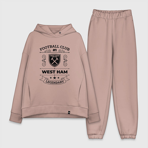 Женский костюм оверсайз West Ham: Football Club Number 1 Legendary / Пыльно-розовый – фото 1