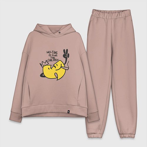 Женский костюм оверсайз Wu-Tang Is For The Children / Пыльно-розовый – фото 1