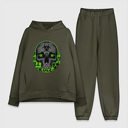 Женский костюм оверсайз SKULL TOXIC, цвет: хаки