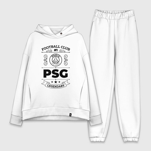 Женский костюм оверсайз PSG: Football Club Number 1 Legendary / Белый – фото 1