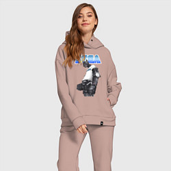 Женский костюм оверсайз HOLY SEGA MAN, цвет: пыльно-розовый — фото 2