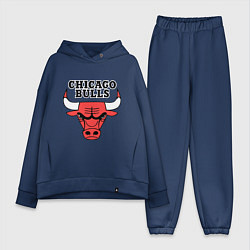 Женский костюм оверсайз Chicago Bulls, цвет: тёмно-синий