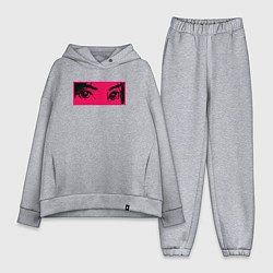 Женский костюм оверсайз Anime Sad Eye, цвет: меланж