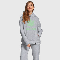 Женский костюм оверсайз Гвардия смерти Нургла винтаж лого, цвет: меланж — фото 2