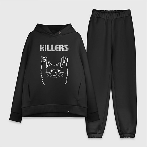Женский костюм оверсайз The Killers рок кот / Черный – фото 1