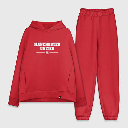 Женский костюм оверсайз Manchester United football club классика / Красный – фото 1