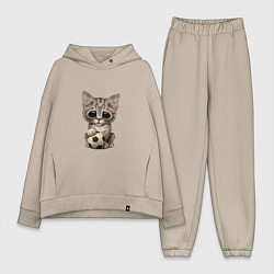 Женский костюм оверсайз Футбол - Котёнок