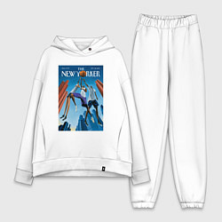 Женский костюм оверсайз Обложка журнала New Yorker, цвет: белый